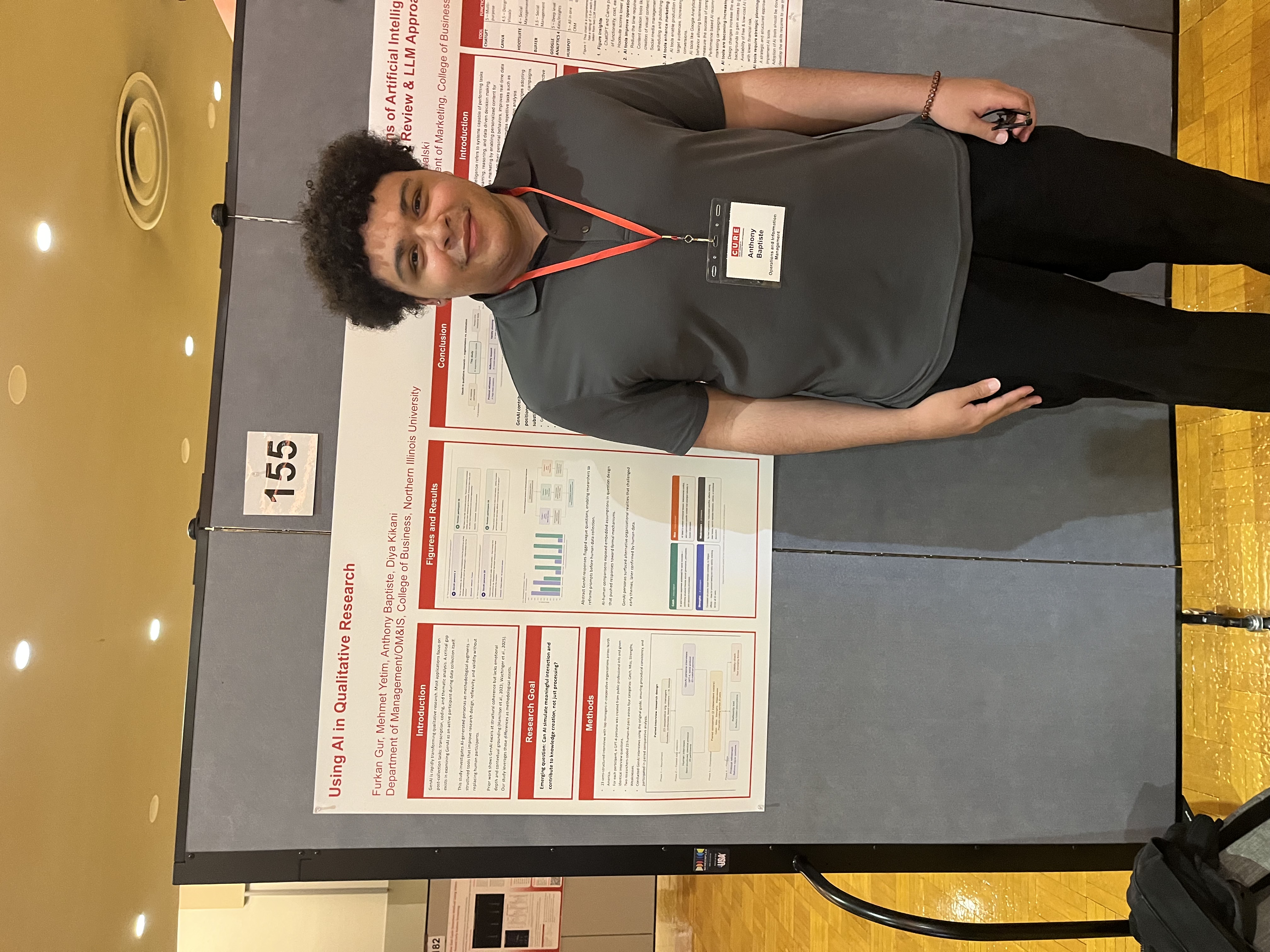 Anthony Baptiste presenting CURE research